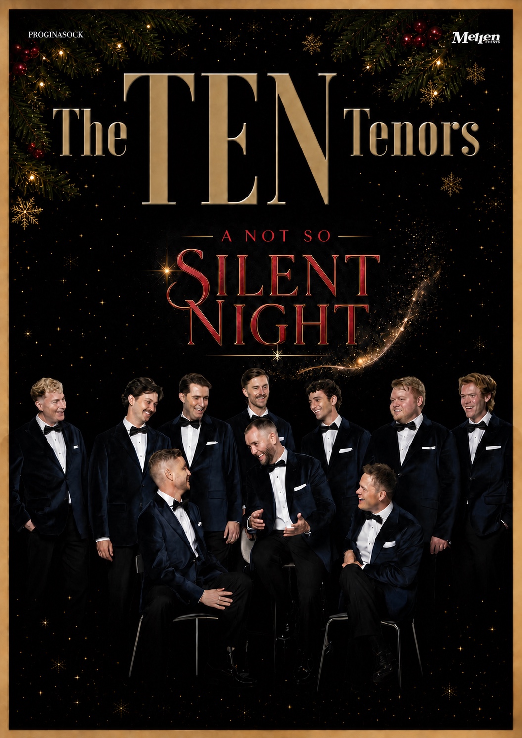 The Ten Tenors: A Not So Silent Night Holiday Show promotional artwork